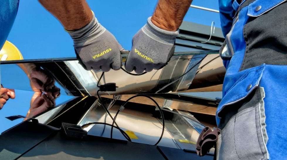 how to fix a solar panel to the roof of motorhome